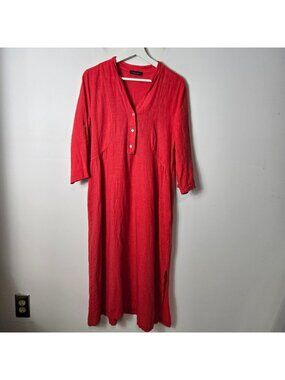 francesca bettini red linen dress Francesca bettini 100% linen